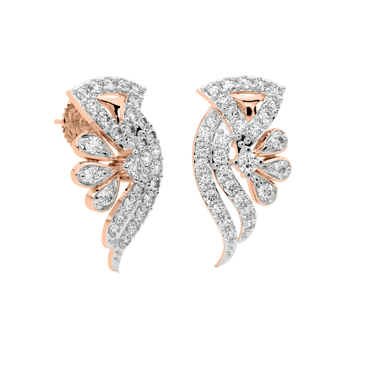 Jelena Round Diamond Stud Earrings